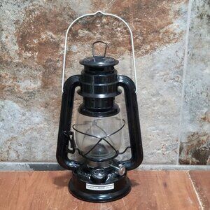 Black Hurricane Lantern Kerosene Paraffin Oil Lamp Hanging Camping Light